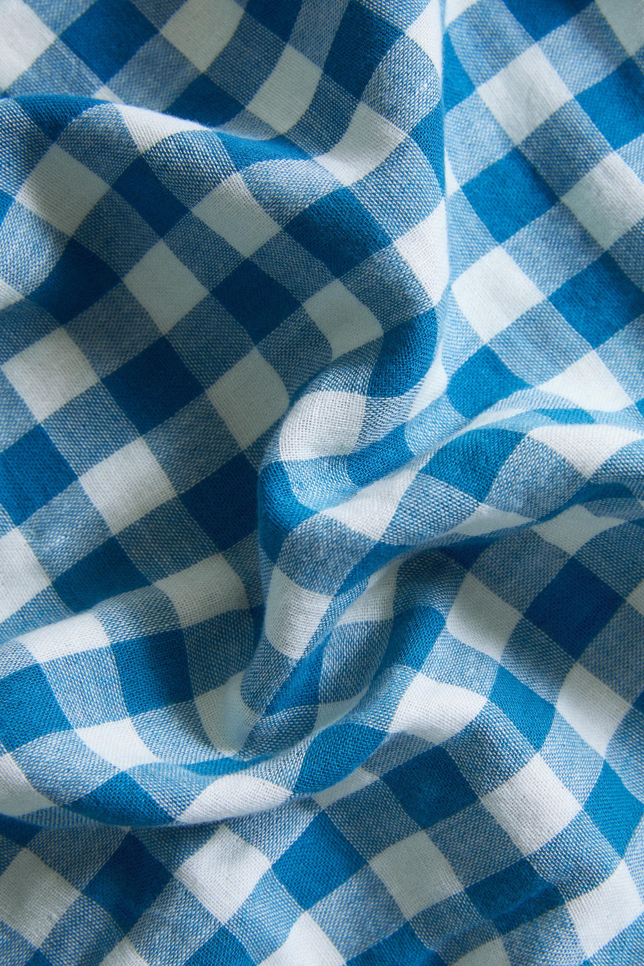 DRAP DE DESSUS ENFANT EN GAZE À CARREAUX